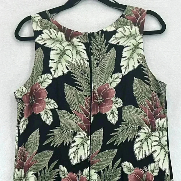 Nani Hawaii Dress Women’s Size Medium Black/Green/Wine Tropical Island Vacation - Picture 7 of 8